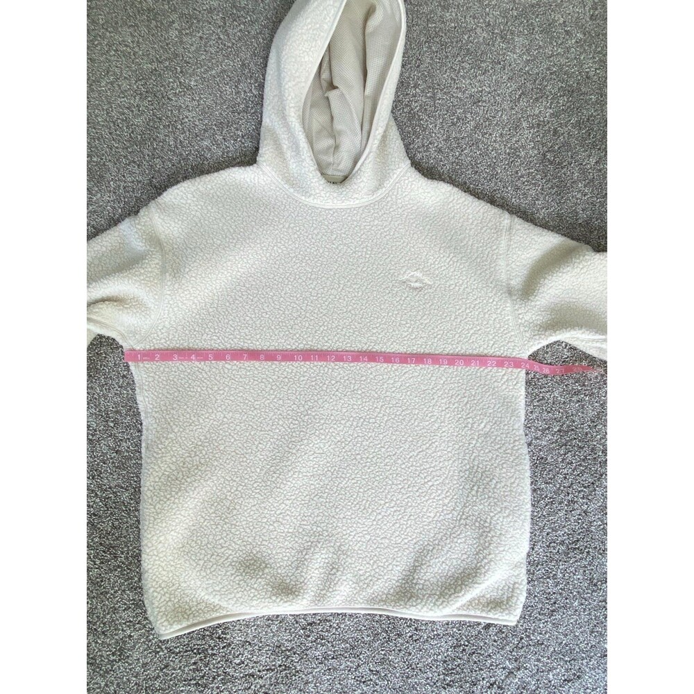 Aritzia TNA Sherpa Fleece Hoodie Cream Pullover Sweatshirt M - Picture 5 of 5